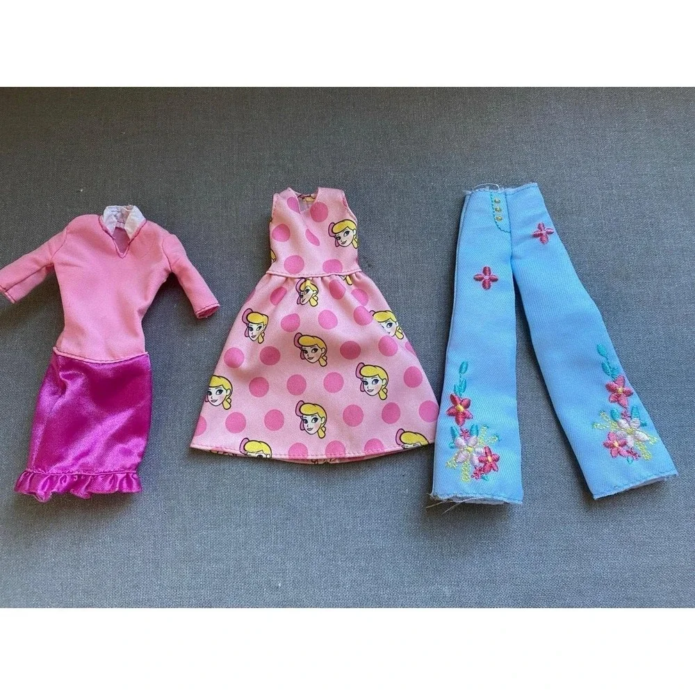 Barbie Doll Clothes Lot Of Three Dresses Pants Disney Pixar